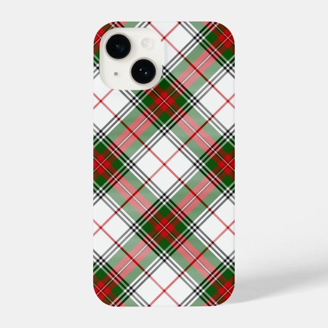 Stuart / Stewart Red Green White Plaid iPhone Case (Back)