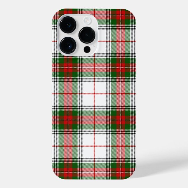 Stuart / Stewart Red Green White Plaid iPhone Case (Back)