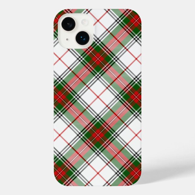 Stuart / Stewart Red Green White Plaid iPhone Case (Back)