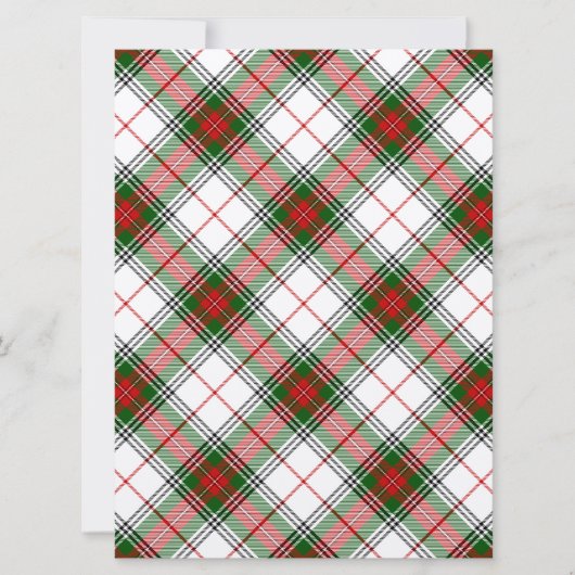 Stuart / Stewart tartan white red green plaid (Front)