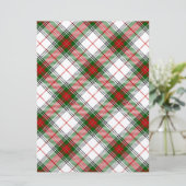 Stuart / Stewart tartan white red green plaid (Standing Front)