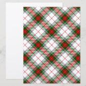 Stuart / Stewart tartan white red green plaid (Front/Back)