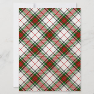 Stuart / Stewart tartan white red green plaid