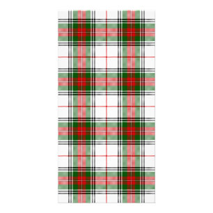 Stuart / Stewart tartan white red green plaid Card