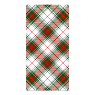 Stuart / Stewart tartan white red green plaid Card
