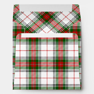 Stuart / Stewart tartan white red green plaid Envelope