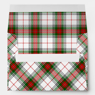 Stuart / Stewart tartan white red green plaid Envelope