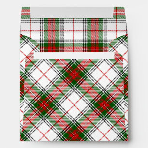 Stuart / Stewart tartan white red green plaid Envelope