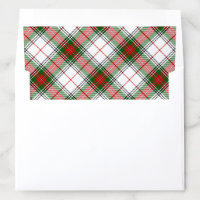 Stuart / Stewart tartan white red green plaid