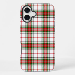 Stuart / Stewart tartan white red green plaid iPhone 16 Plus Case