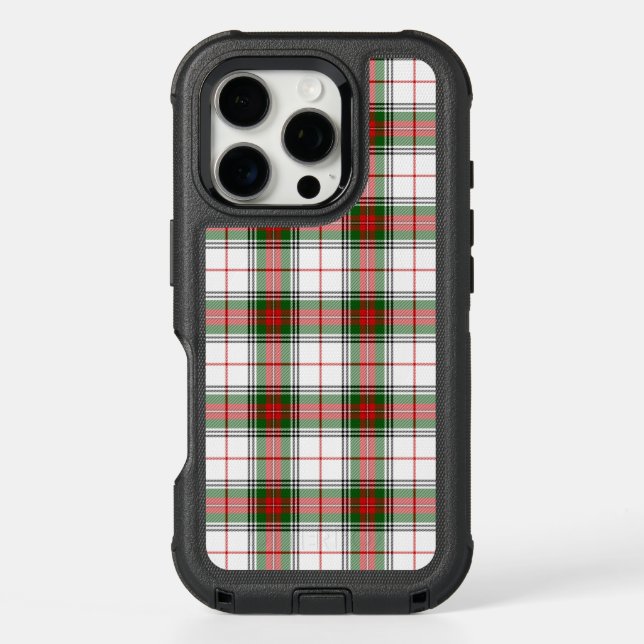 Stuart / Stewart tartan white red green plaid Otterbox iPhone Case (Back)