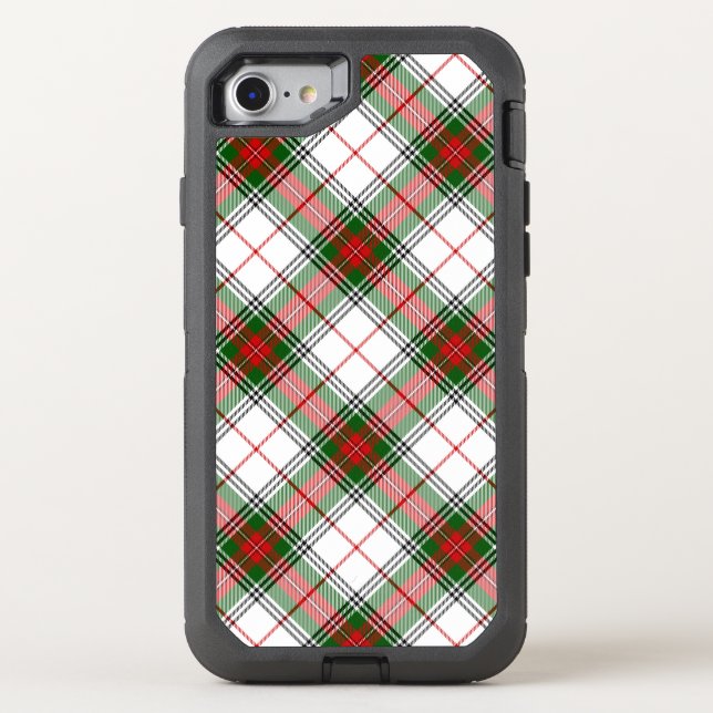 Stuart / Stewart tartan white red green plaid Otterbox iPhone Case (Back)