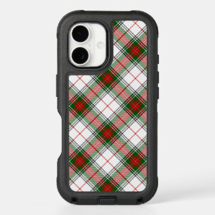 Stuart / Stewart tartan white red green plaid iPhone 16 Case