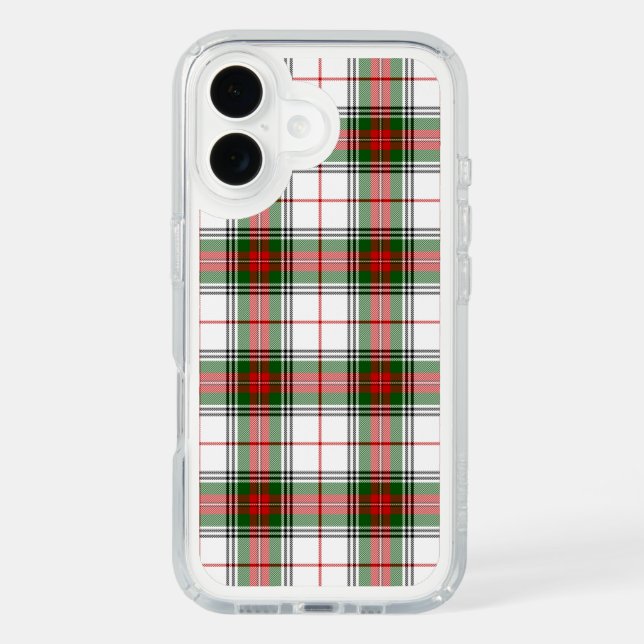 Stuart / Stewart tartan white red green plaid Speck iPhone Case (Front)