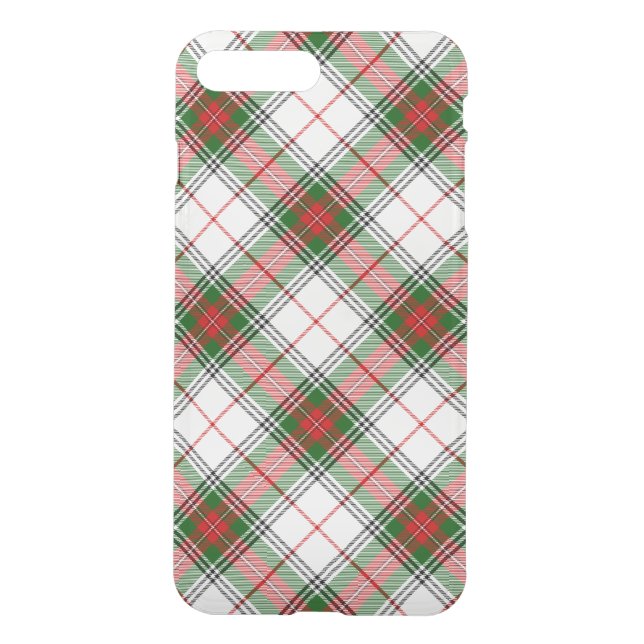 Stuart / Stewart tartan white red green plaid Uncommon iPhone Case (Back)