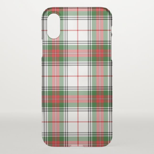 Stuart / Stewart tartan white red green plaid Uncommon iPhone Case (Back)