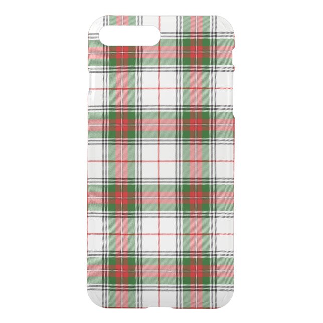 Stuart / Stewart tartan white red green plaid Uncommon iPhone Case (Back)