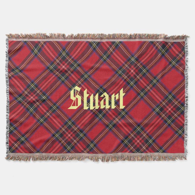 Stuart Tartan Plaid Throw Blanket (Front)