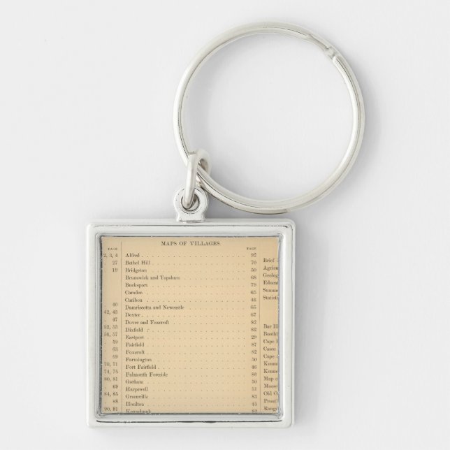 Stuart's atlas of the state of Maine Keychain (Front)