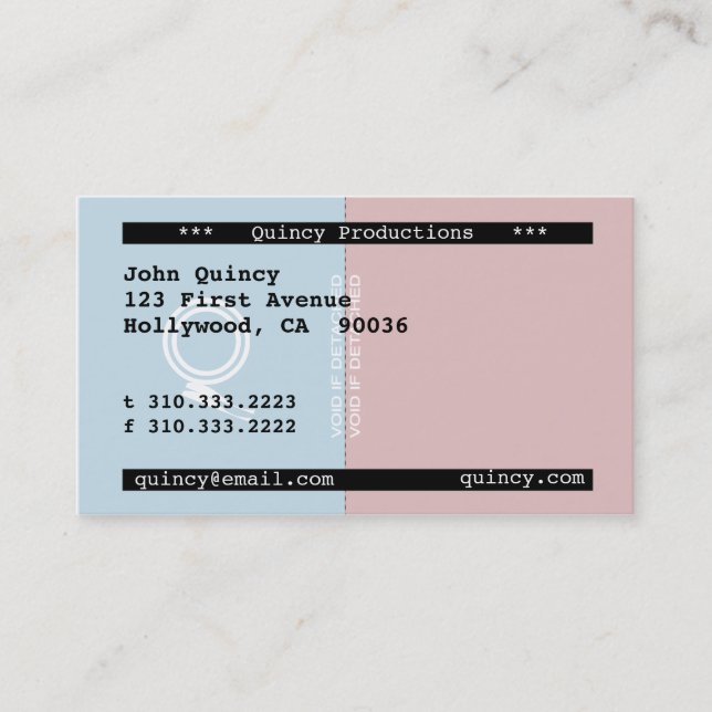 Stub Business Card (Front)