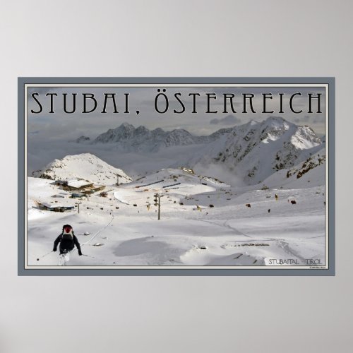 Stubai Glacier Ski Area Poster
