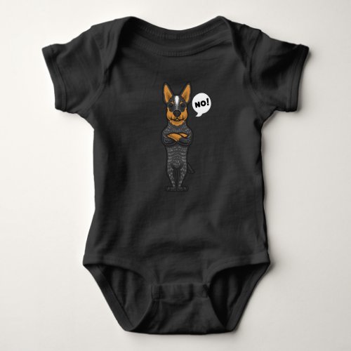 Stubborn Australian Cattle Dog funny Baby Bodysuit