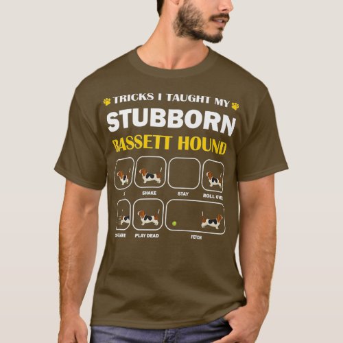 Stubborn Bassett Hound Dog Tricks Training Gift T_Shirt