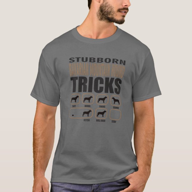 Stubborn Bavarian Mountain Hound Design T-Shirt (Front)