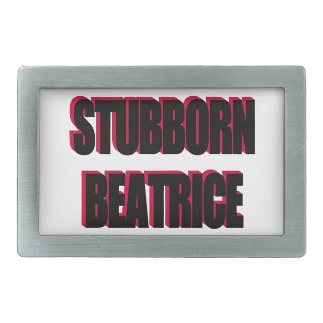 Stubborn Beatrice Belt Buckle (Front)