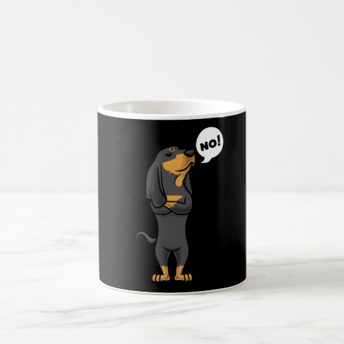 Stubborn Black and Tan Coonhound Dog Coffee Mug