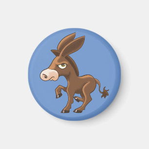 Stubborn Cartoon Donkey Magnet