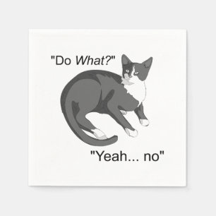 Stubborn Cat Napkins