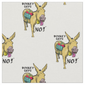 Stubborn donkey Funny mule Fabric