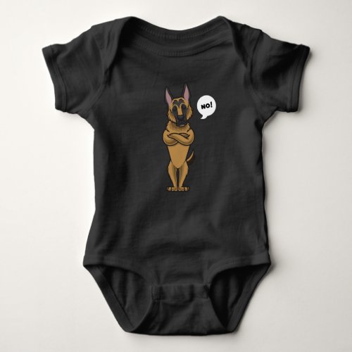 Stubborn german shepherd funny baby bodysuit