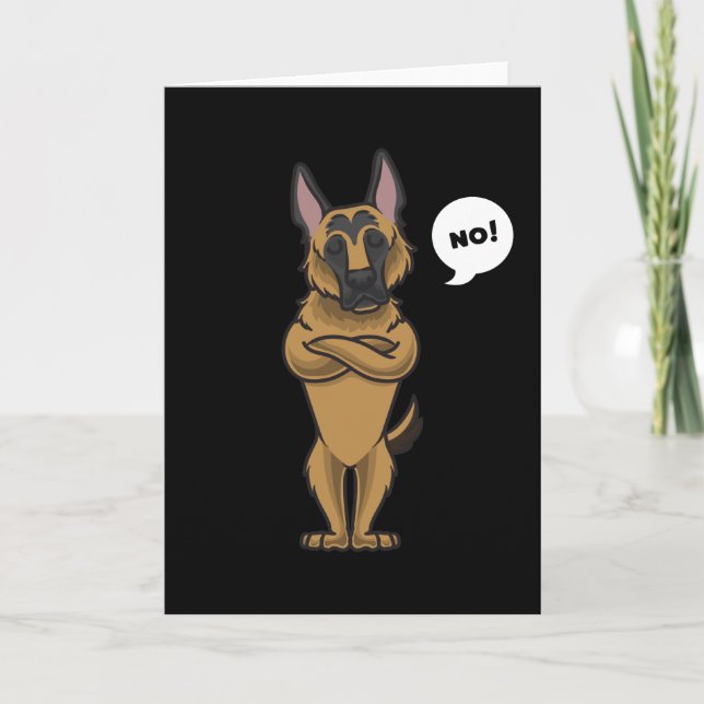 Stubborn german shepherd funny card (Front)
