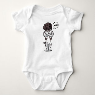 Stubborn German Shorthaired Pointer Dog Baby Bodysuit