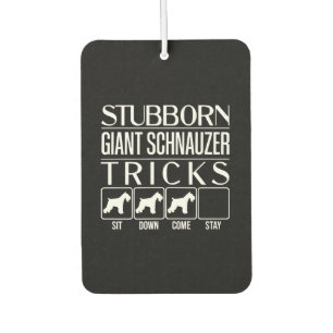 Stubborn Giant Schnauzer Tricks, Funny Giant Schna Air Freshener