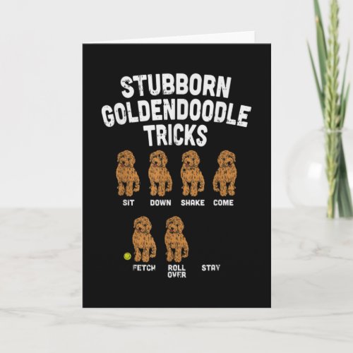 Stubborn Goldendoodle Tricks Funny Dog Trainer Mom Card