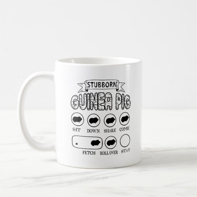 Stubborn Guinea Pig Tricks Mug (Left)