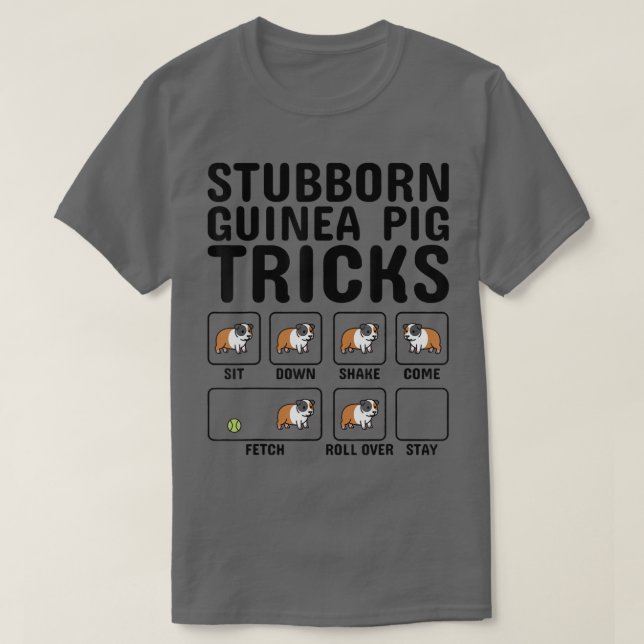 Stubborn Guinea Pig Tricks Pet T-Shirt (Design Front)