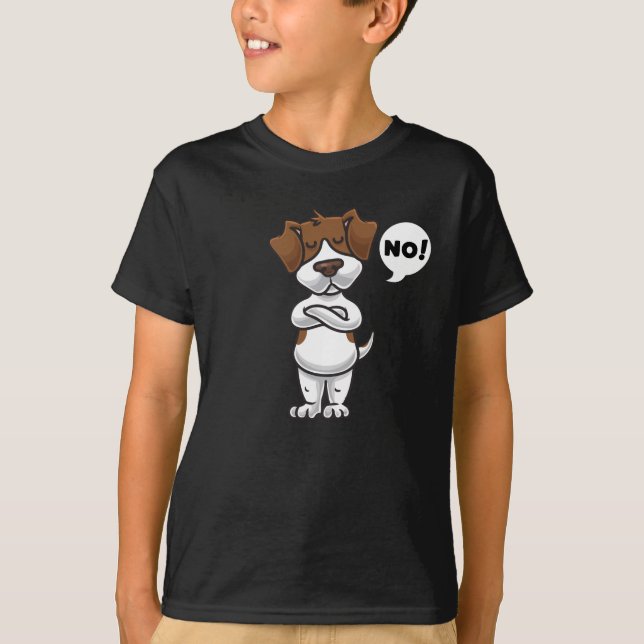 Stubborn Jack Russell Terrier Dog T-Shirt (Front)