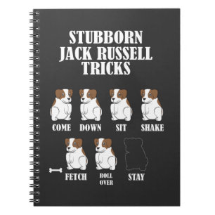 Stubborn Jack Russell Terrier Dog Trick Notebook