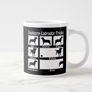 Stubborn Labrador Retriever Dog Tricks Giant Coffee Mug