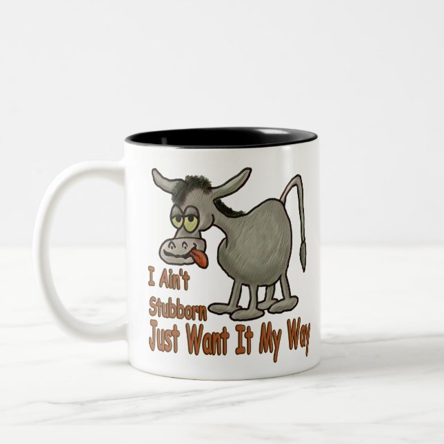 Stubborn Mule Two-Tone Coffee Mug (Left)
