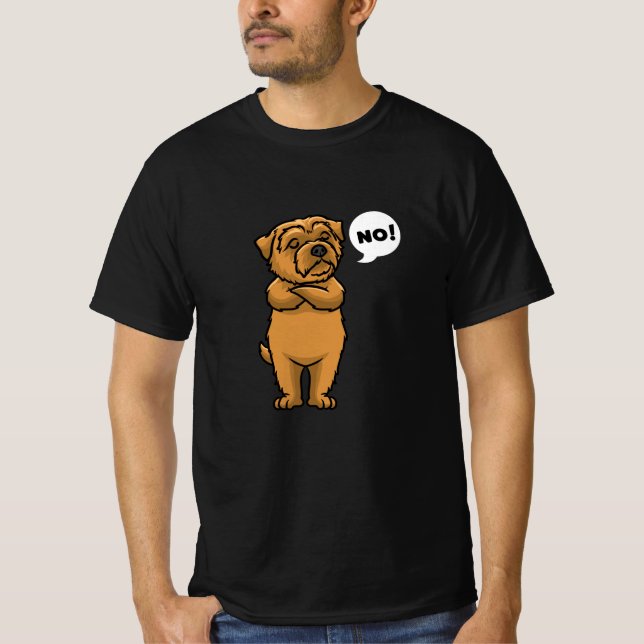 Stubborn Norfolk Terrier T-Shirt (Front)