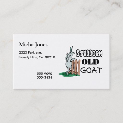 Customizable Stubborn Old Goat Business Cards