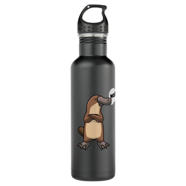 Stubborn Platypus Stainless Steel Water Bottle (Front)