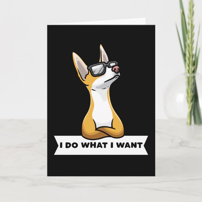 Stubborn Podenco dog Card (Front)