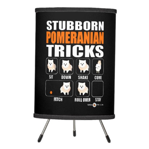 Stubborn Pomeranian Tricks Gift Lover Tripod Lamp