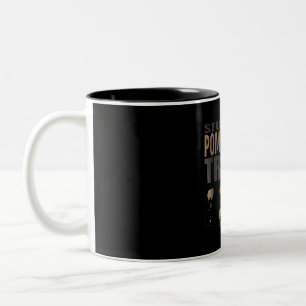 stubborn pomeranian tricks Two-Tone coffee mug
